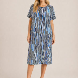 Armani Exchange short sleeve silk mini dress