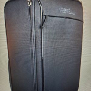 Authentic Gianfranco Ferre Milano Black Carry-On Rolling Suitcase Unisex Travel