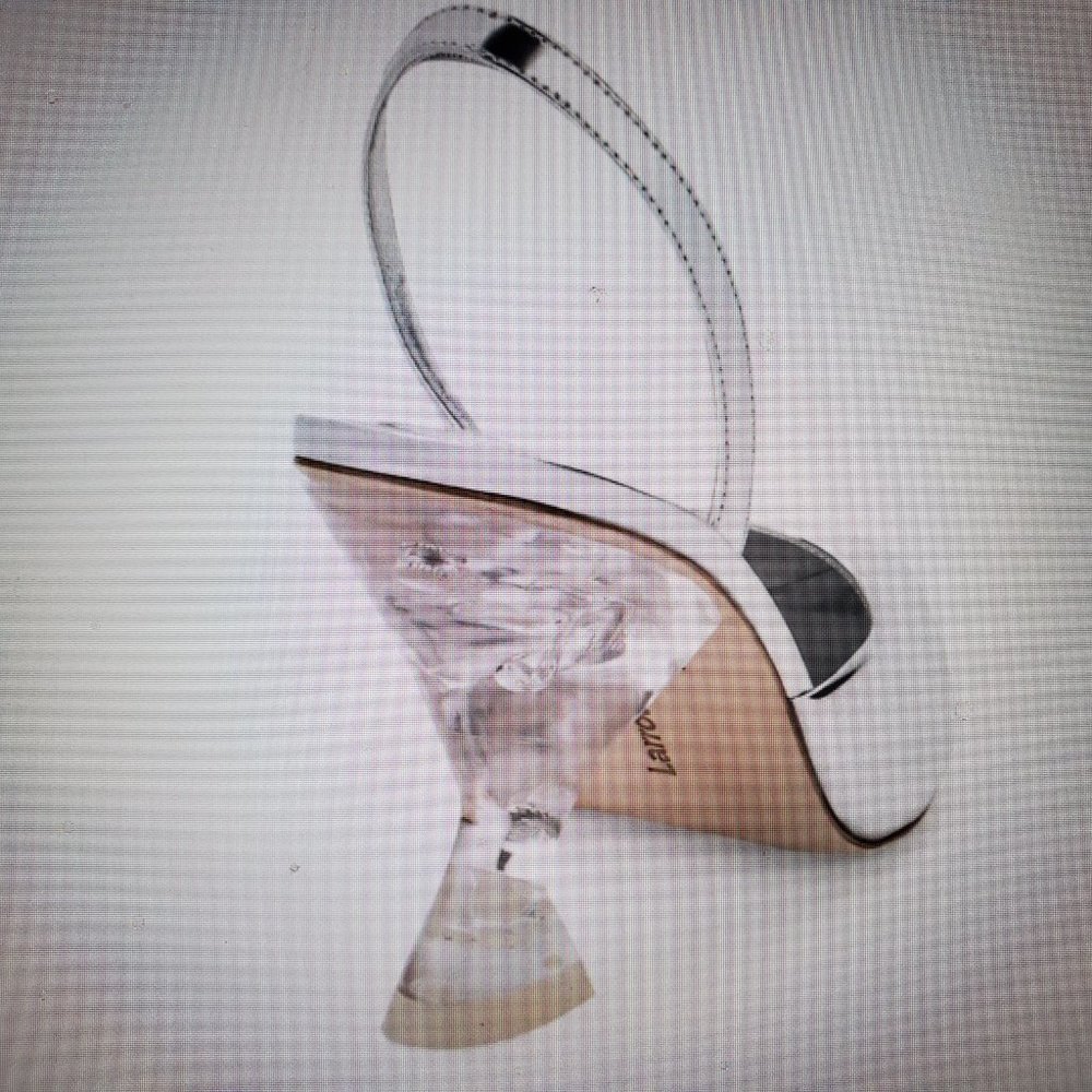 Larroude Gaga Silver Slingback Pumps | Transparent Sculptural Heel - Image 3