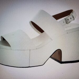 Clergerie Paris Cora Platform Heels Size 40 | B/W Open Toe Chunky Heel Sandals