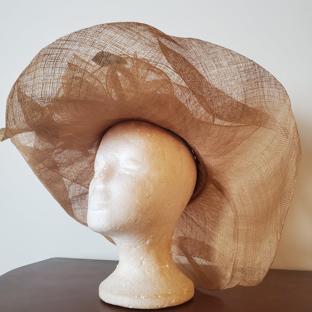 Paris Handmade Large Brim Red Fuchsia Organza Hat | Ascot Derby Event Fascinator - Image 6