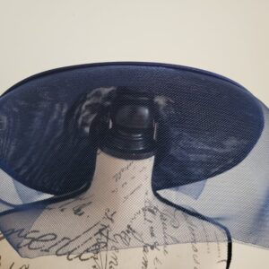 Paris Hand-Made Large Brim Ruffle Organza Hat – Elegant Fascinator for Derby