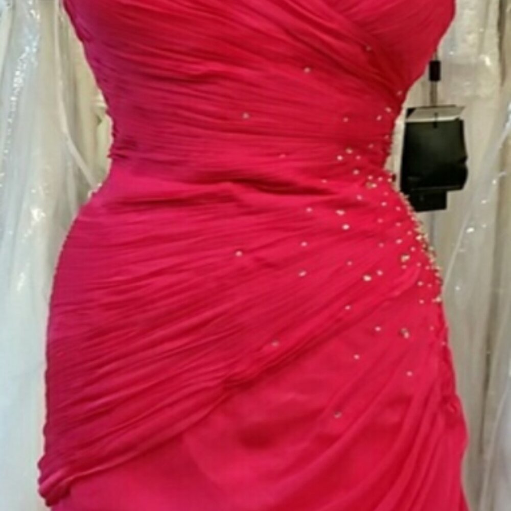 MNM Couture Fuchsia Dress - Image 2