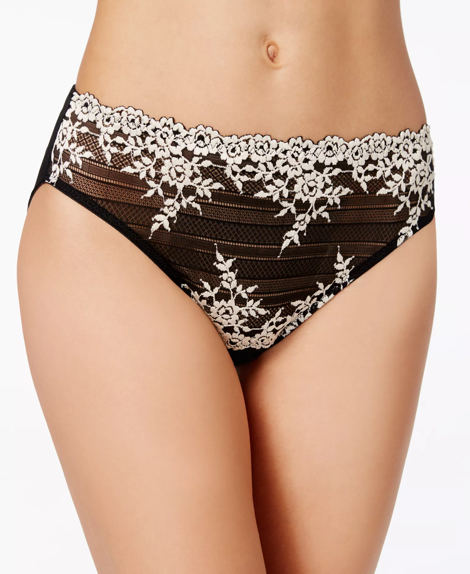 Women's Embrace Lace Hi Cut Embroidered Brief Underwear Lingerie