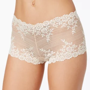 Embrace Lace Embroidered Boyshort Underwear Lingerie
