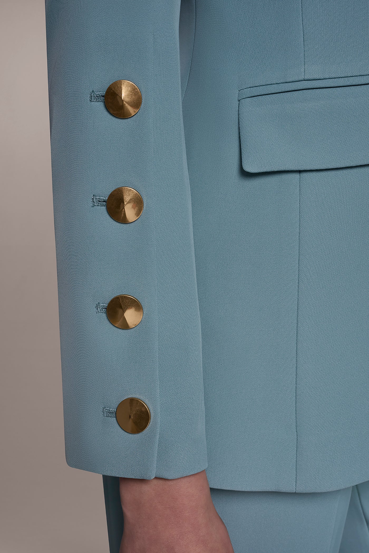 BUTTON SLEEVE SUIT BLAZER - Image 3