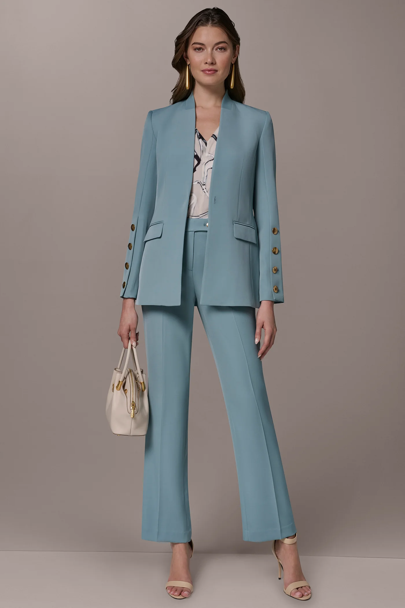 BUTTON SLEEVE SUIT BLAZER - Image 4
