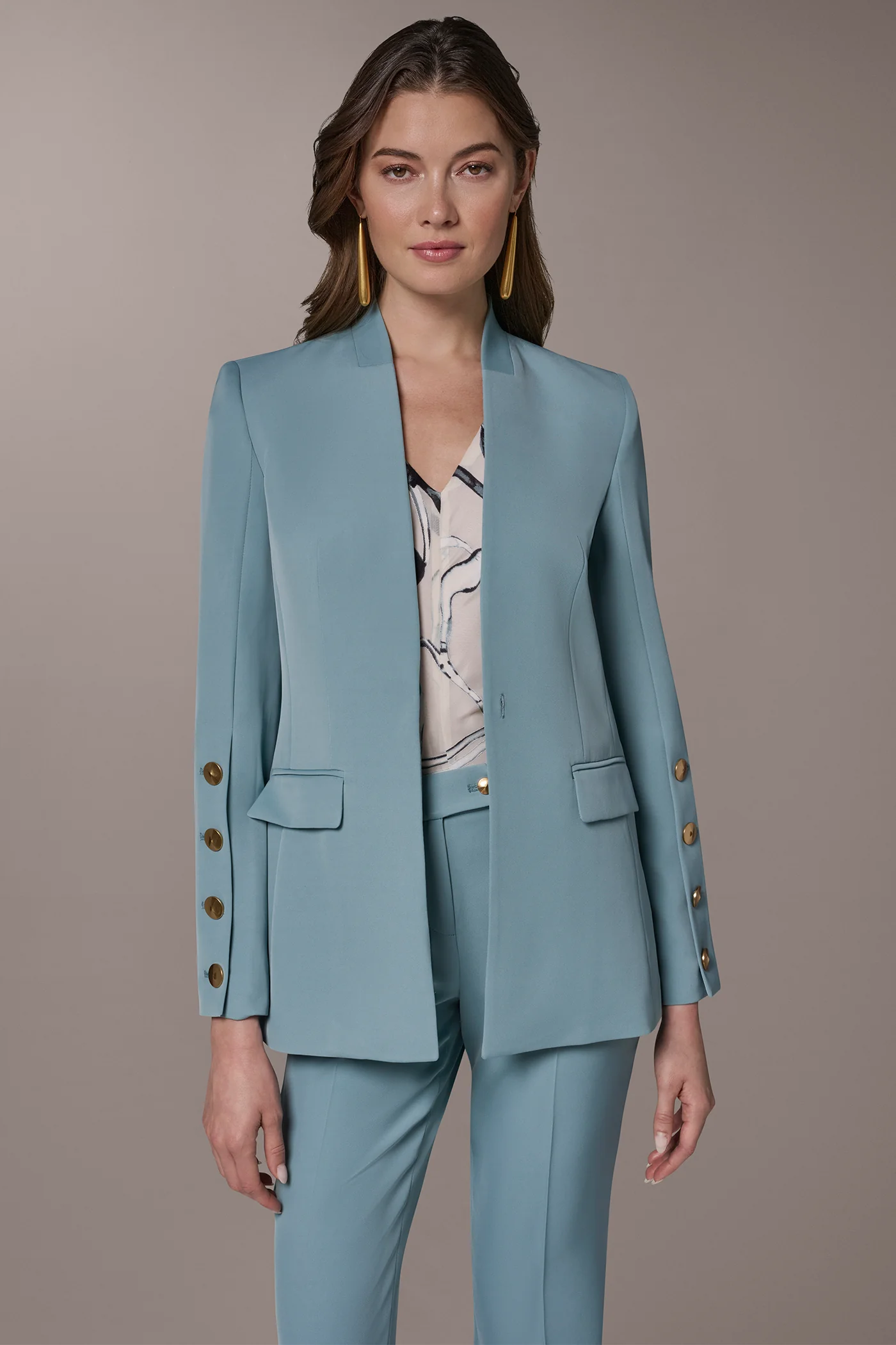 BUTTON SLEEVE SUIT BLAZER - Image 6