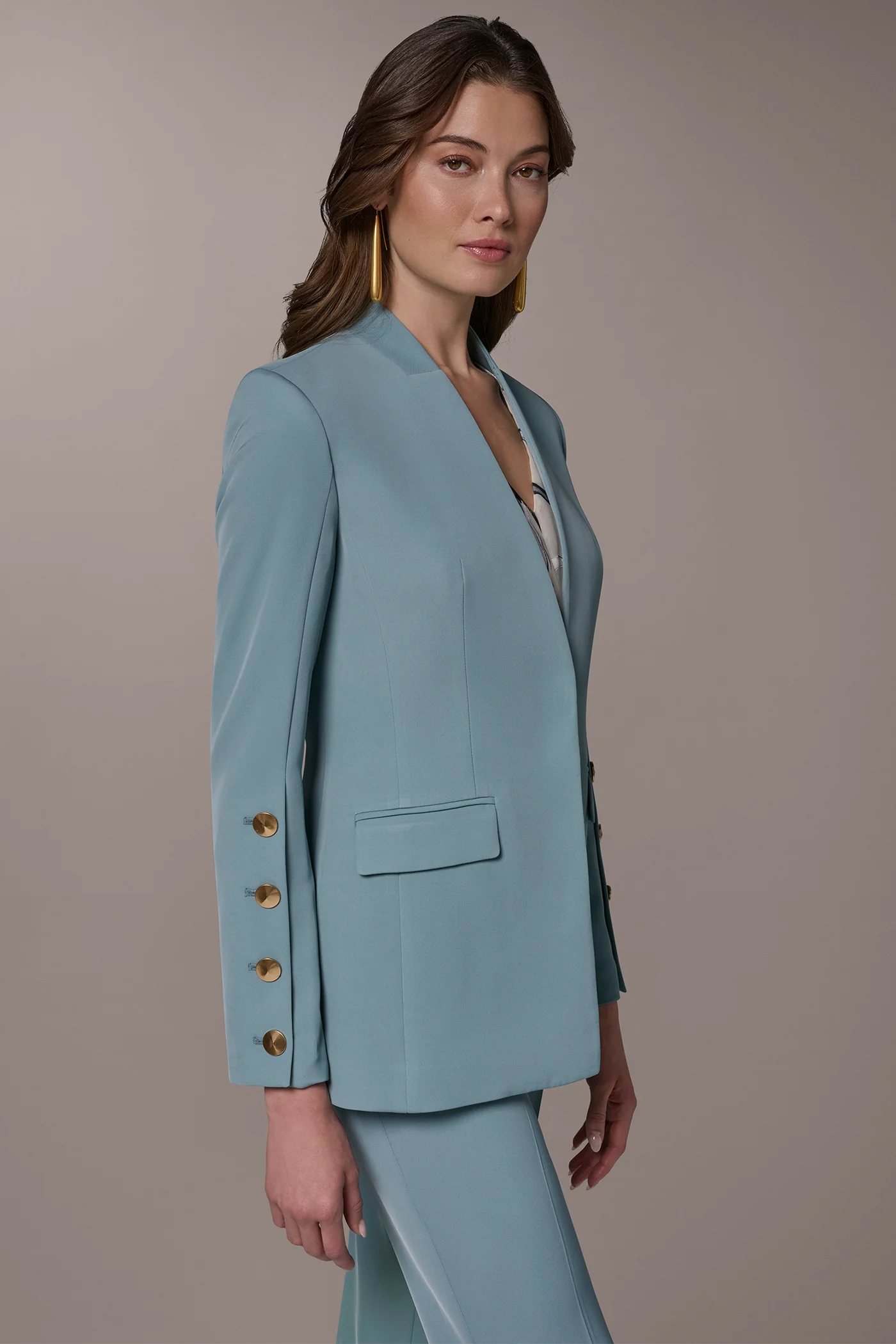 BUTTON SLEEVE SUIT BLAZER - Image 7