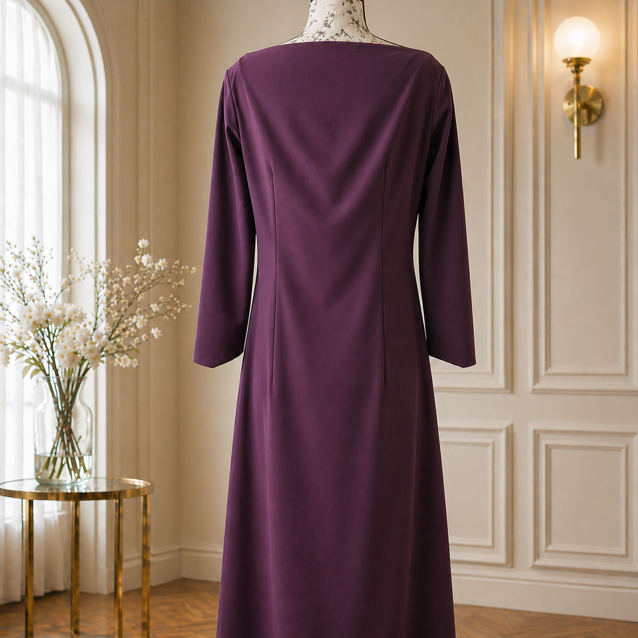 Chiara Boni La Petite Robe Melania Cocktail Dress | 3/4 Sleeve A-Line Cutout - Image 6