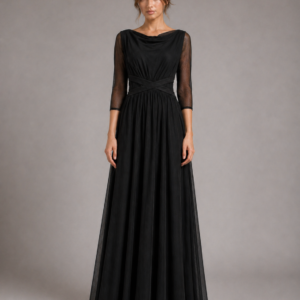 Chiara Boni La Petite Robe Jumpsuit with Overskirt | Long Sleeve Tulle Formal