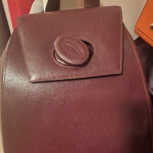 Cartier Must De Cartier Bordeaux Leather Backpack Vintage Bag