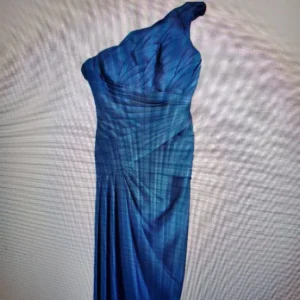 Princess Romy One Shoulder Prom Formal Dress | Pleated Draped Mock Wrap Gown