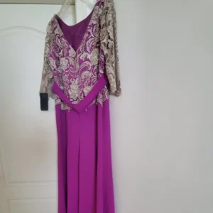 Ana Torres Fuchsia Column Mother of the Bride Dress | Elegant Formal Evening Gow