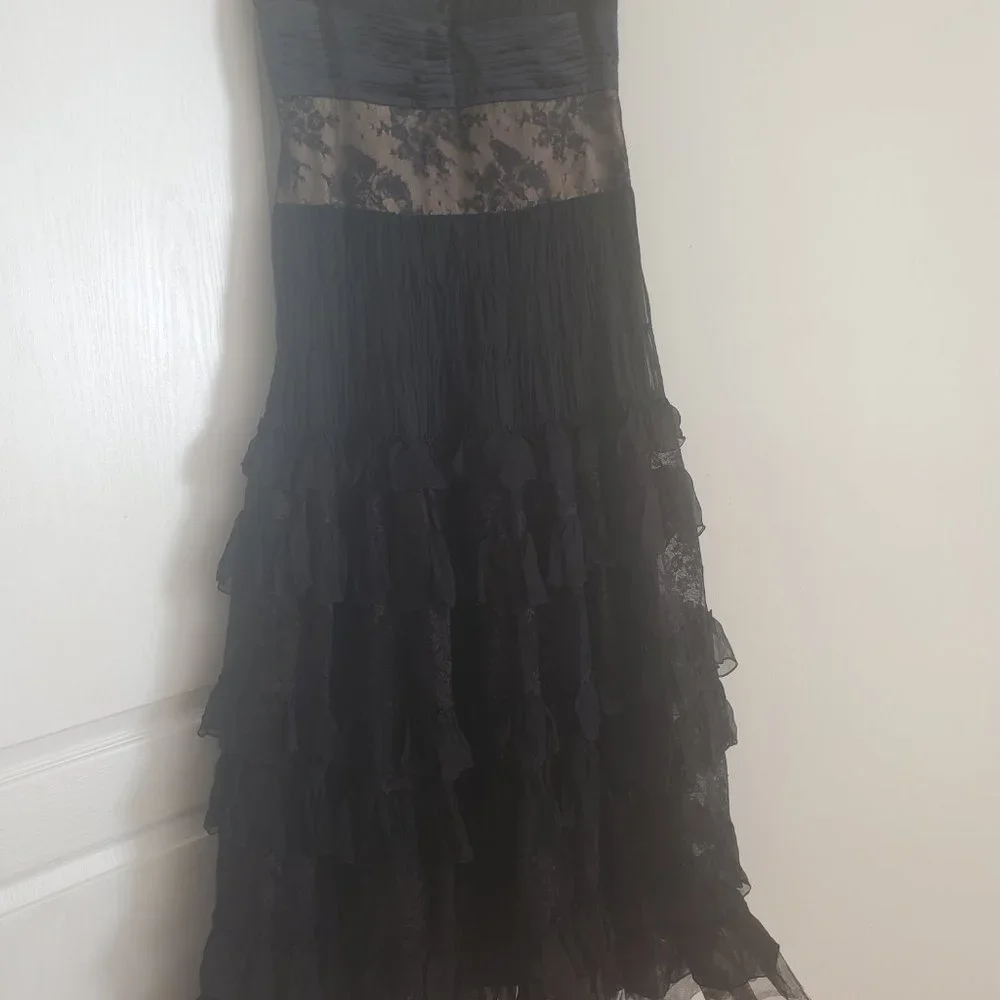 Jovani Sweetheart Sleeveless Black Ball Gown Long Sheer Waist Formal Dress - Image 2