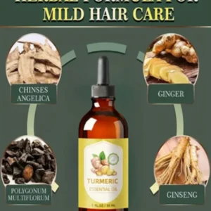 Ginger Hair Essential Oil, Turmeric & Ginger Serum for Healthy Hair, Men & Women