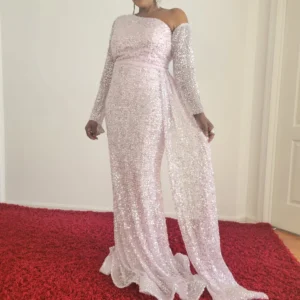 Long sleeves Sequin Gown