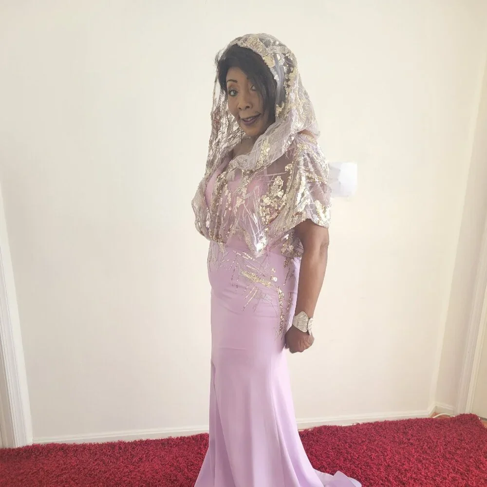 Formal Dress with Cape - Image 4