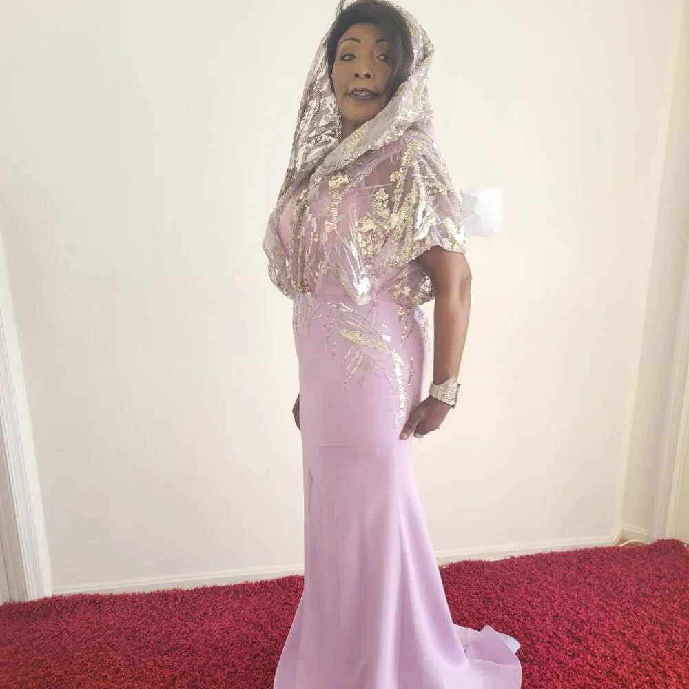 Formal Dress with Cape - Image 8
