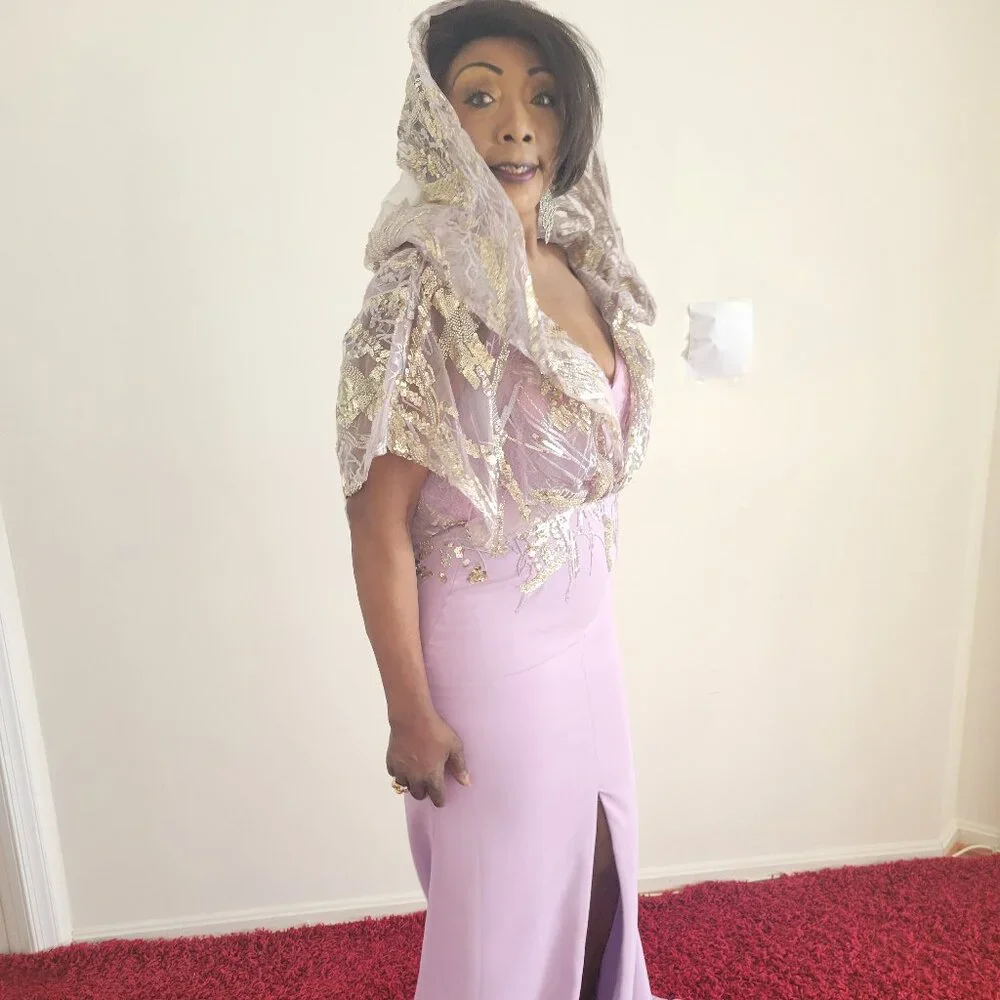 Formal Dress with Cape - Image 9