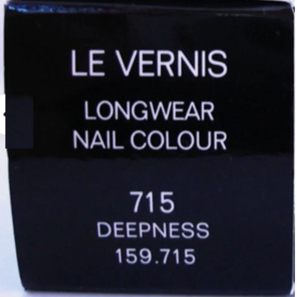 Chanel Le Vernis Longwear Nail Polish #715 DEEPNESS Black RARE Limited Ed. BOXED - Image 2