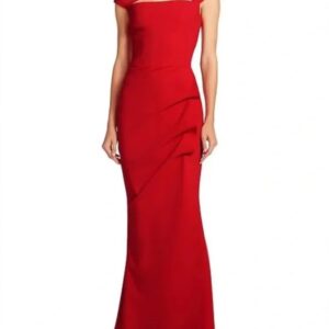 Chiara Boni Red La Petite Robe Melania Formal Dress